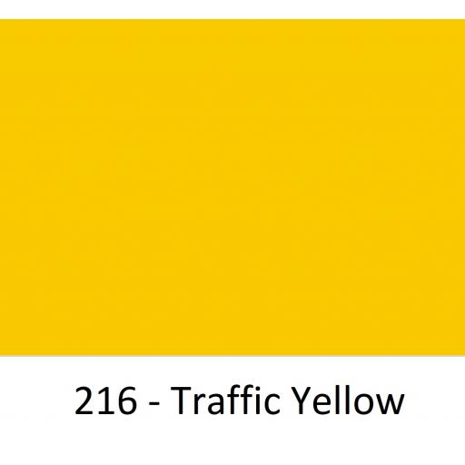 1520mm Wide Oracal 970 Rapid Air Premium Wrapping Cast Vinyl - Traffic Yellow 216 Gloss