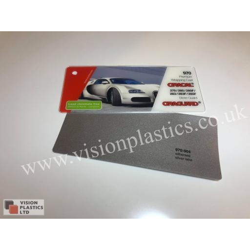 1520mm Wide Oracal 970 Rapid Air Premium Wrapping Cast Vinyl - Silver Lake 904