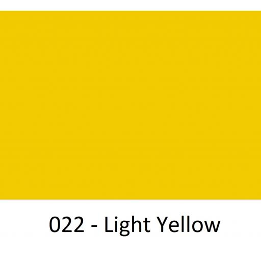 Oracal 651 Series CAD/CAM Plotter Vinyl Gloss 022 Light Yellow 1260mm Wide