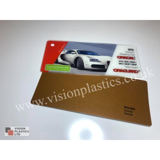 1520mm Wide Oracal 970 Rapid Air Premium Wrapping Cast Vinyl - Bronze 920