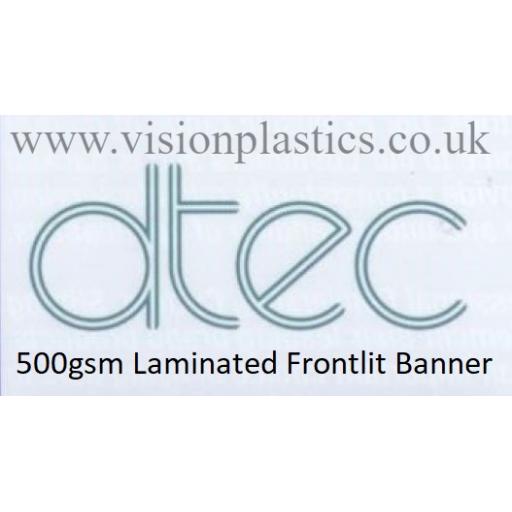 1370mm Wide D-Tec White Frontlit Banner Material - 500gsm x 30 Metres