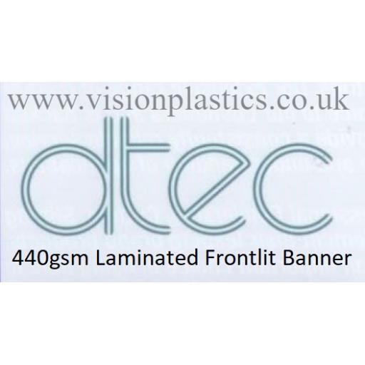 760mm Wide D-Tec White Frontlit Banner Material - 440gsm x 30 Metres