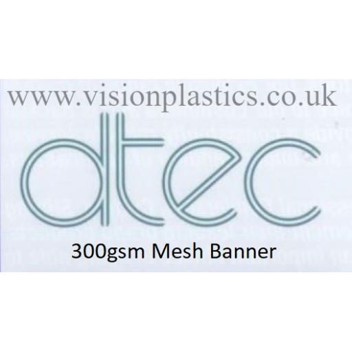 1370mm Wide D-Tec White Mesh Banner Material - 300gsm x 30 Metres