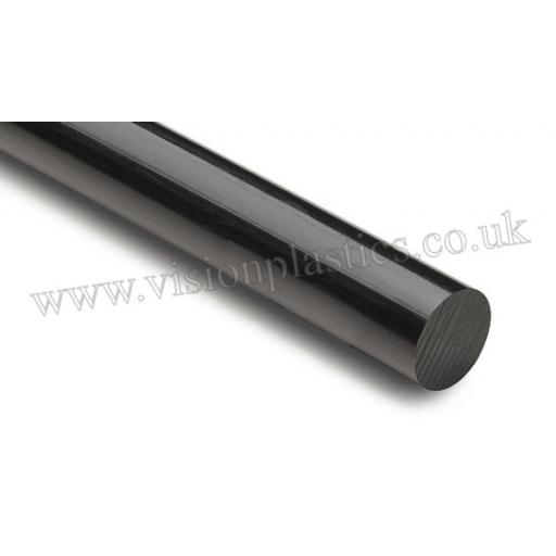 200mm Diameter Black HDPE Rod x 2 Metres Long