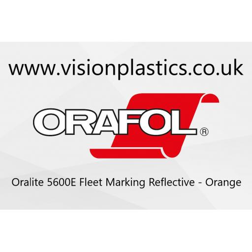 1220mm Wide Oralite 5600E Fleet Marking Grade Reflective Vinyl - Orange 035