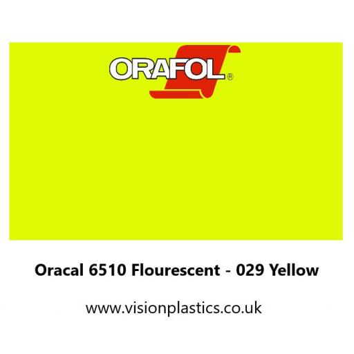 630mm Wide Oracal 6510 Fluorescent Cast 029 Yellow Vinyl