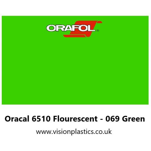 630mm Wide Oracal 6510 Fluorescent Cast 069 Green Vinyl