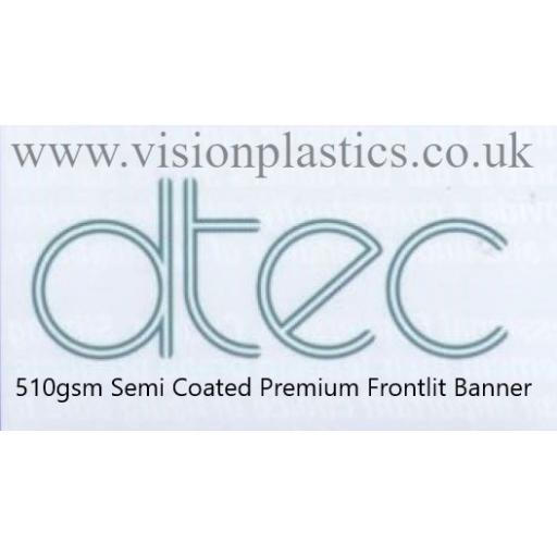 1370mm Wide D-Tec White Semi Coated Premium Frontlit Banner Material - 510gsm x 30 Metres