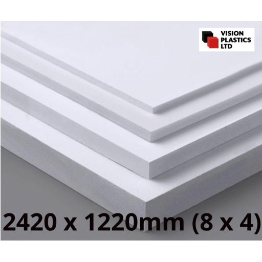 2440mm x 1220mm x 5mm White Foam PVC Sheet (Matt)