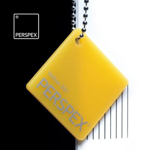 261 Yellow Perspex® Cast Acrylic Sheet Options