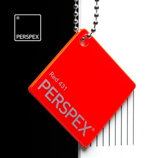 431 Red Perspex® Cast Acrylic Sheet Options