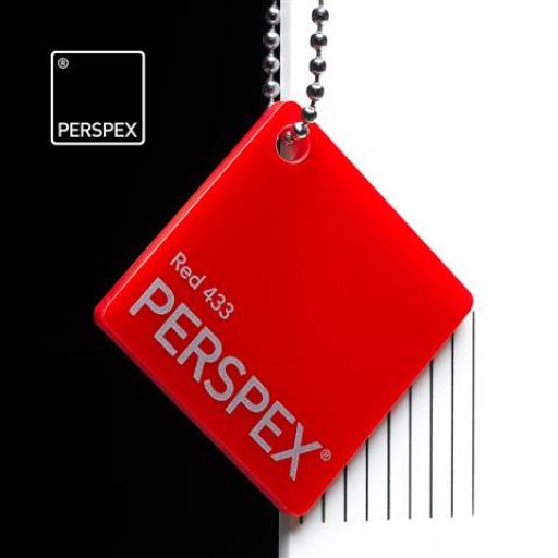 433 Red Perspex® Cast Acrylic Sheet Options