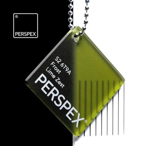 S2 6T9A Lime Zest Frost Perspex® Cast Acrylic Sheet Options 3mm Thick