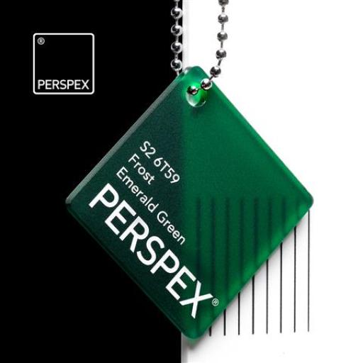 S2 6T59 Emerald Green Frost Perspex® Cast Acrylic Sheet Options 3mm Thick