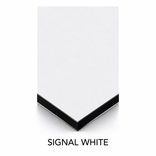 3050mm x 1500mm x 3mm Matt White 0.15mm Skin Aluminium Hoarding Composite