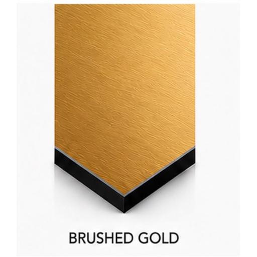 2440mm x 1220mm x 3mm Brushed Gold Aluminium Composite Sheet