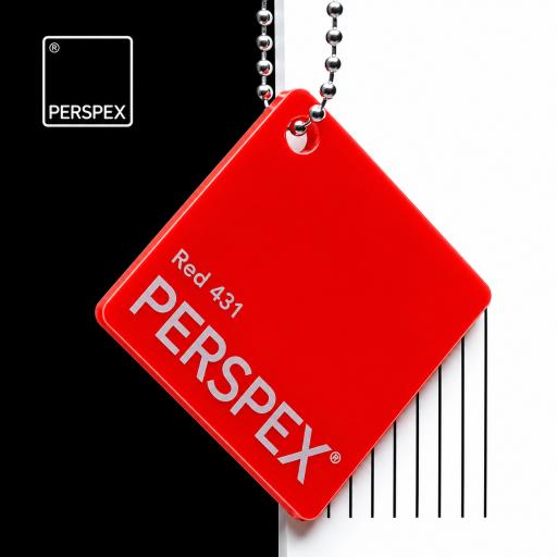431 Red Perspex® Cast Acrylic Sheet Options