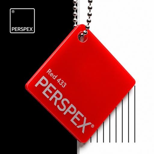 433 Red Perspex® Cast Acrylic Sheet Options