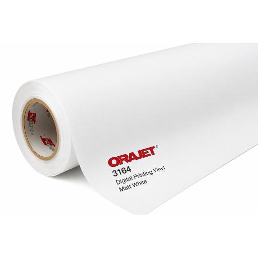 1600mm Wide Orajet 3164 Digital Printing Vinyl - Matt White (4yr) - 50 Mtr Roll