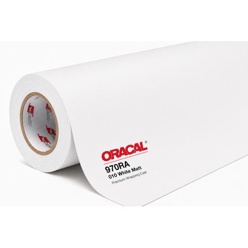 1520mm Wide Oracal 970 Rapid Air Premium Wrapping Cast Vinyl - White 010 Matt