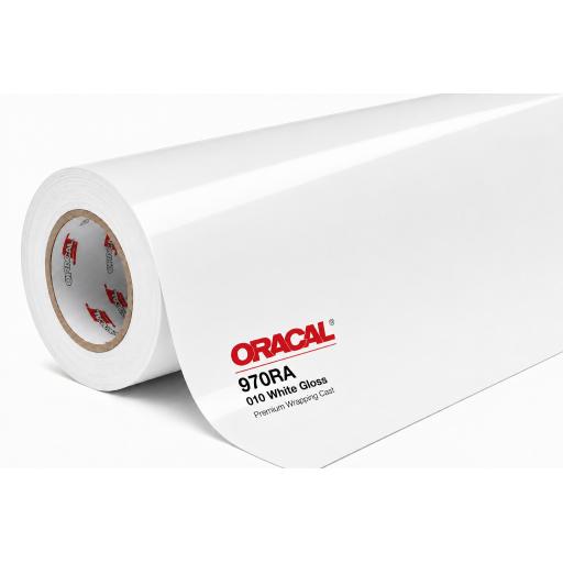 1520mm Wide Oracal 970 Rapid Air Premium Wrapping Cast Vinyl - White 010 Gloss