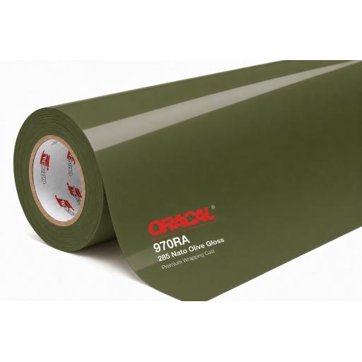 1520mm Wide Oracal 970 Rapid Air Premium Wrapping Cast Vinyl - Nato Olive 285 Matt