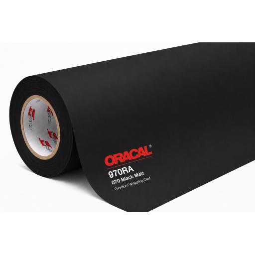 1520mm Wide Oracal 970 Rapid Air Premium Wrapping Cast Vinyl - Black 070 Matt