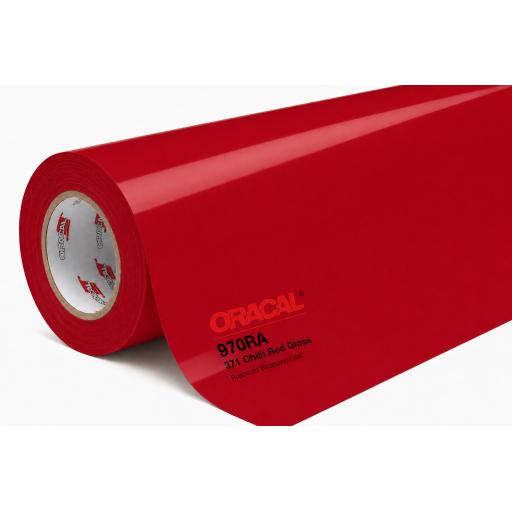 1520mm Wide Oracal 970 Rapid Air Premium Wrapping Cast Vinyl - Chilli Red 371