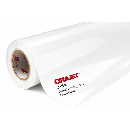 1600mm Wide Orajet 3164 Digital Printing Vinyl - Gloss White (4yr) - 50 Mtr Roll