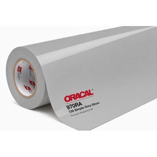 1520mm Wide Oracal 970 Rapid Air Premium Wrapping Cast Vinyl - Simple Grey 730