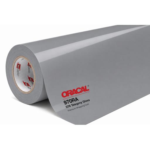 1520mm Wide Oracal 970 Rapid Air Premium Wrapping Cast Vinyl - Telegrey 076
