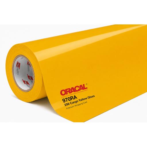 1520mm Wide Oracal 970 Rapid Air Premium Wrapping Cast Vinyl - Cargo Yellow 256