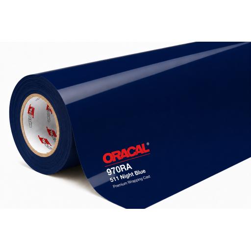 1520mm Wide Oracal 970 Rapid Air Premium Wrapping Cast Vinyl - Night Blue 511