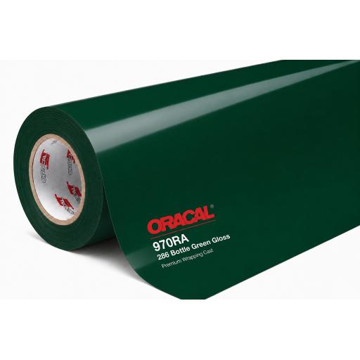 1520mm Wide Oracal 970 Rapid Air Premium Wrapping Cast Vinyl - Bottle Green 286