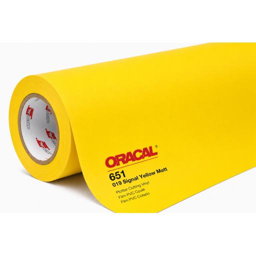 1260mm Wide Oracal 651 Matt Series Intermediate Cal Vinyl - Signal Yellow 019