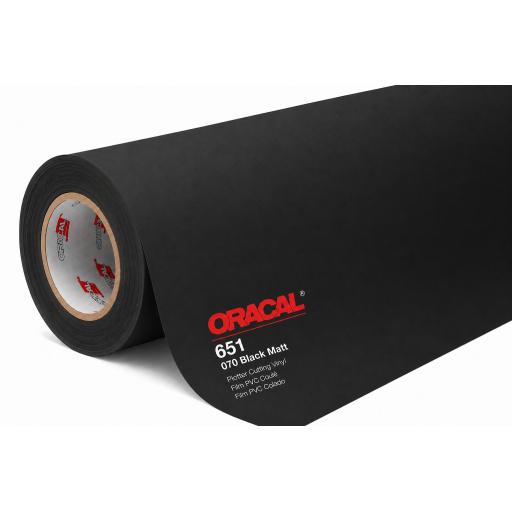 1260mm Wide Oracal 651 Matt Series Intermediate Cal Vinyl - Black 070