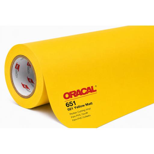 1260mm Wide Oracal 651 Matt Series Intermediate Cal Vinyl - Yellow 021