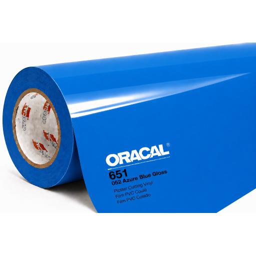 Oracal 651 Series CAD/CAM Plotter Vinyl Gloss 052 Azure Blue 630mm Wide