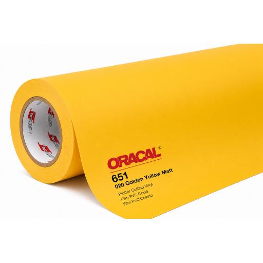 1260mm Wide Oracal 651 Matt Series Intermediate Cal Vinyl - Golden Yellow 020