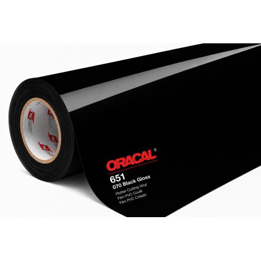 Oracal 651 Series CAD/CAM Plotter Vinyl 070 Gloss Black 1260mm Wide